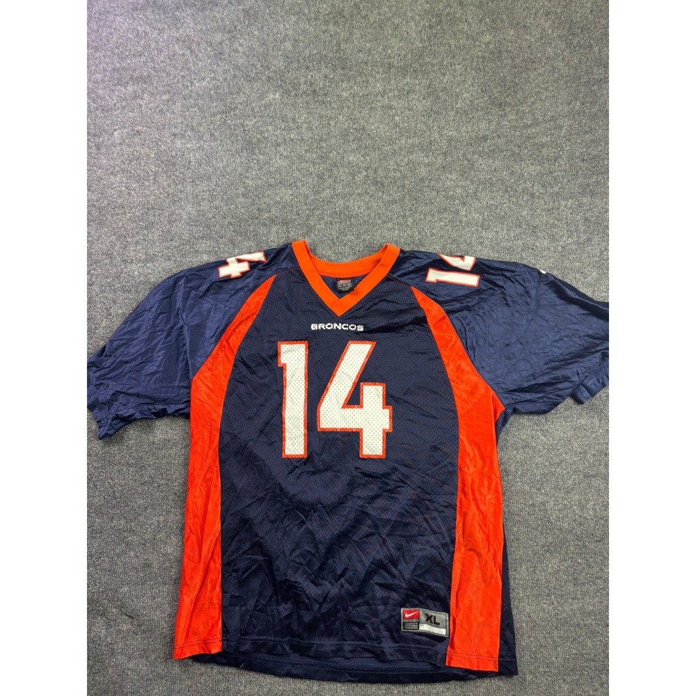 Nike Denver Broncos Jersey Mens XL Navy Blue Brian Griese 14 Football Mesh FA00